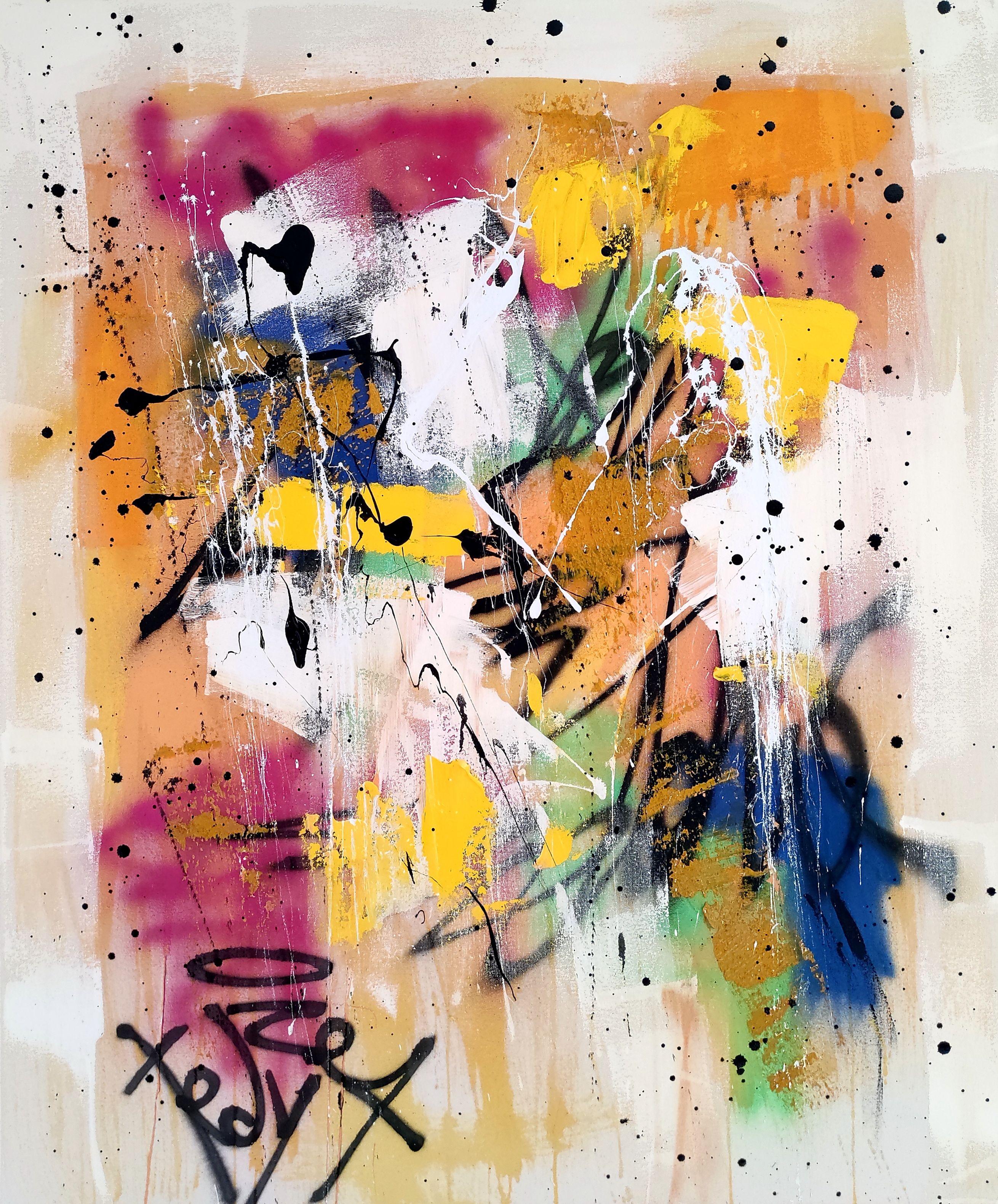 Tadas Zaicikas Abstract Painting - Composition Summer colors B, Painting, Acrylic on Canvas