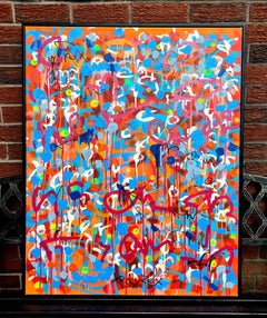 Conflicting lines n° 21, peinture, acrylique sur toile