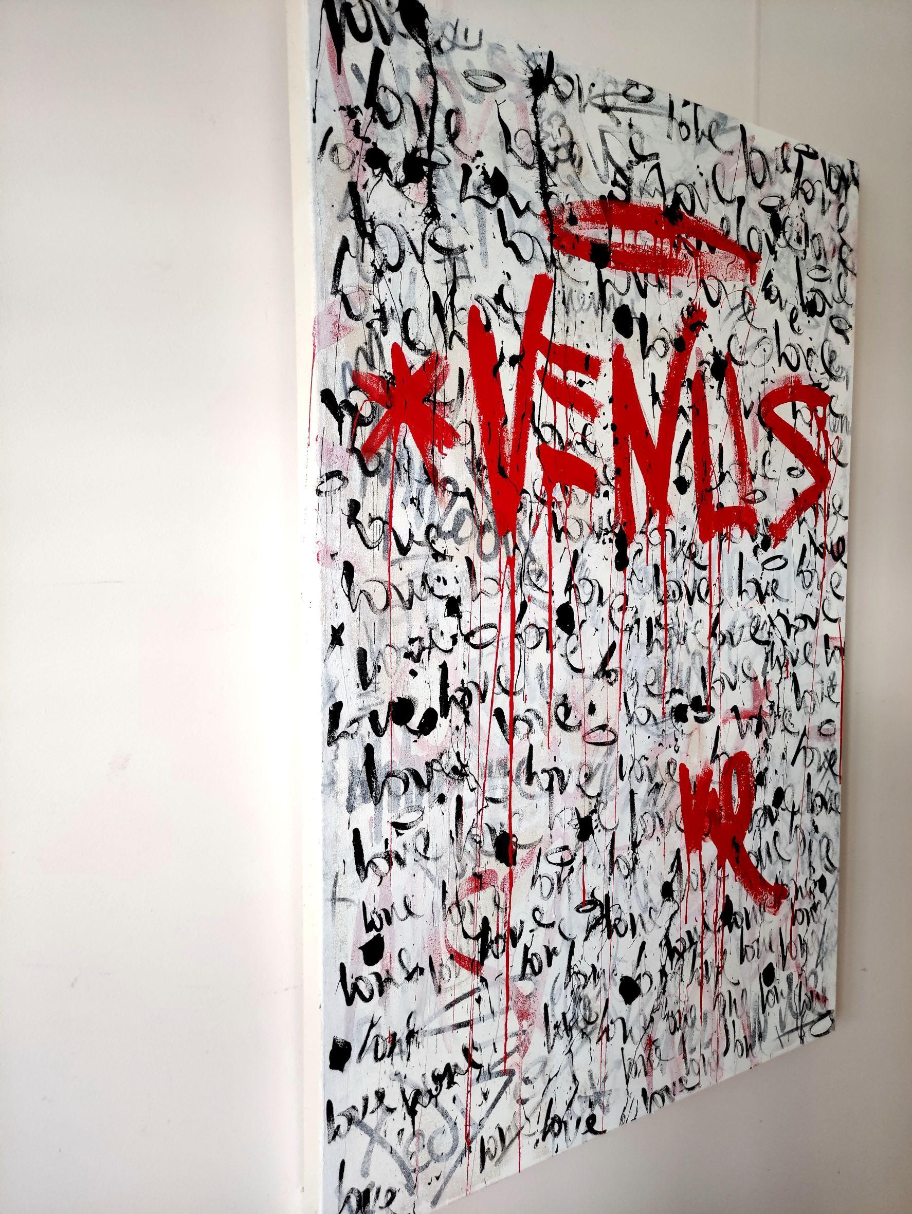 Líneas conflictivas _ Venus, Pintura, Acrílico sobre lienzo - Painting Abstracto de Tadas Zaicikas