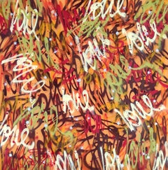Dibujo LOVE _ Colores de otoño, Pintura, Acrílico sobre lienzo