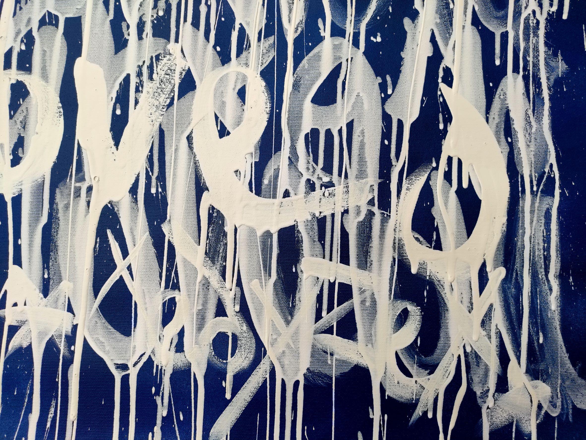 Sulla tela è stata ripetuta la parola AMORE in ricordo di ciò che dovremmo vivere.   Astratto urbano, graffiti street art. :: Pittura :: Street Art :: Questo pezzo viene fornito con un certificato ufficiale di autenticità firmato dall'artista ::
