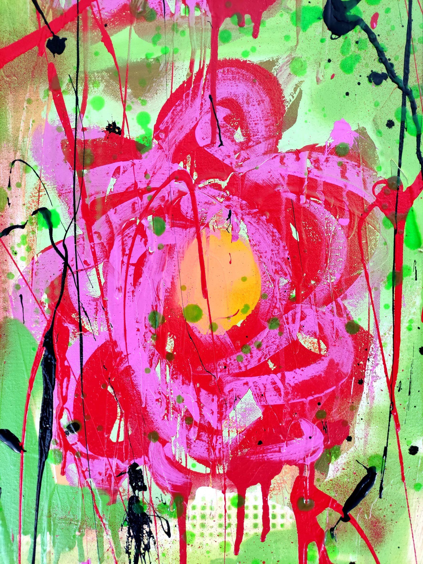 Flowers I, Painting, Acrylic on Canvas For Sale 1