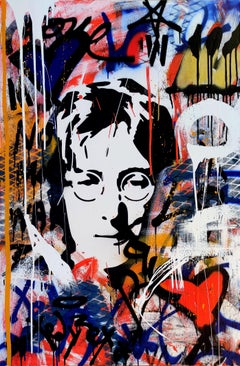 John Lennon, 2021, Gemälde, Öl auf Leinwand