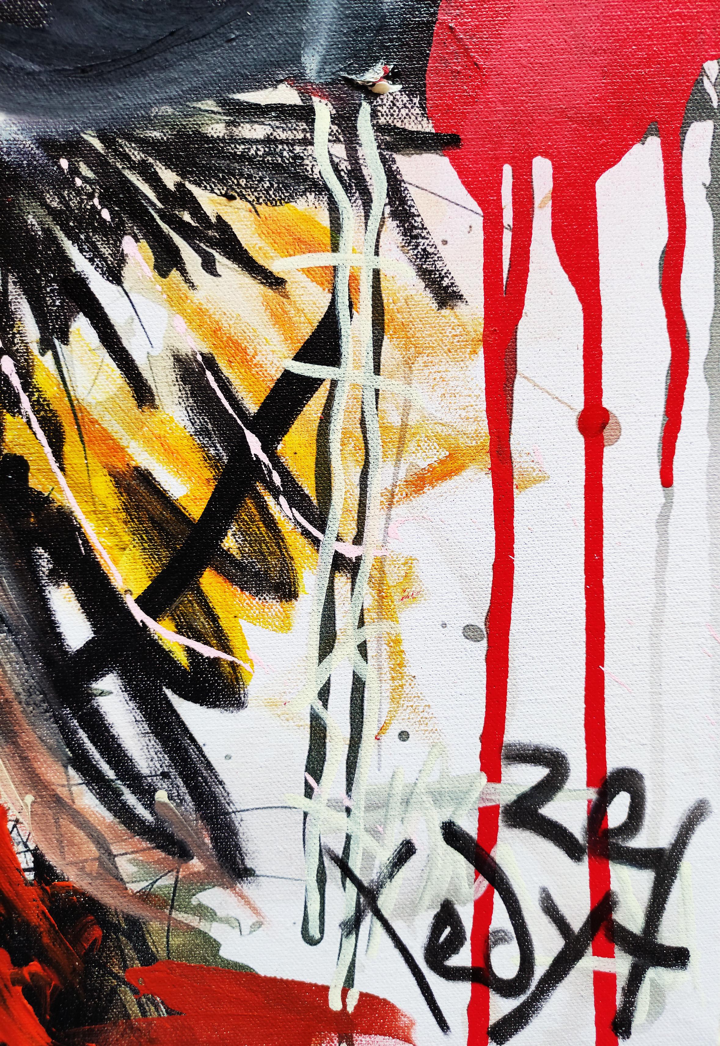 Ragazzo arancione - Painting Street Art di Tadas Zaicikas