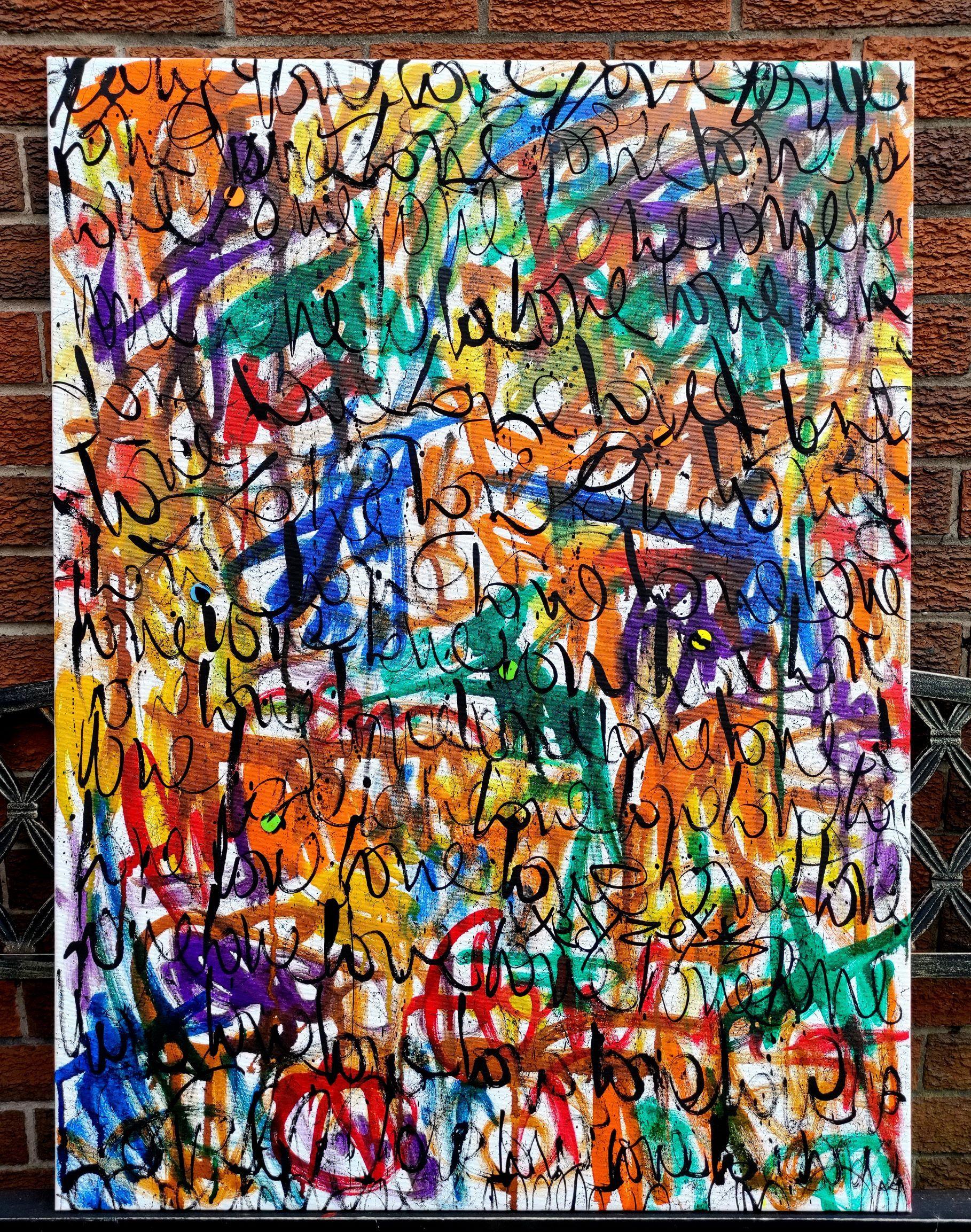 Prayer One_ Page II, Painting, Acrylic on Canvas For Sale 1