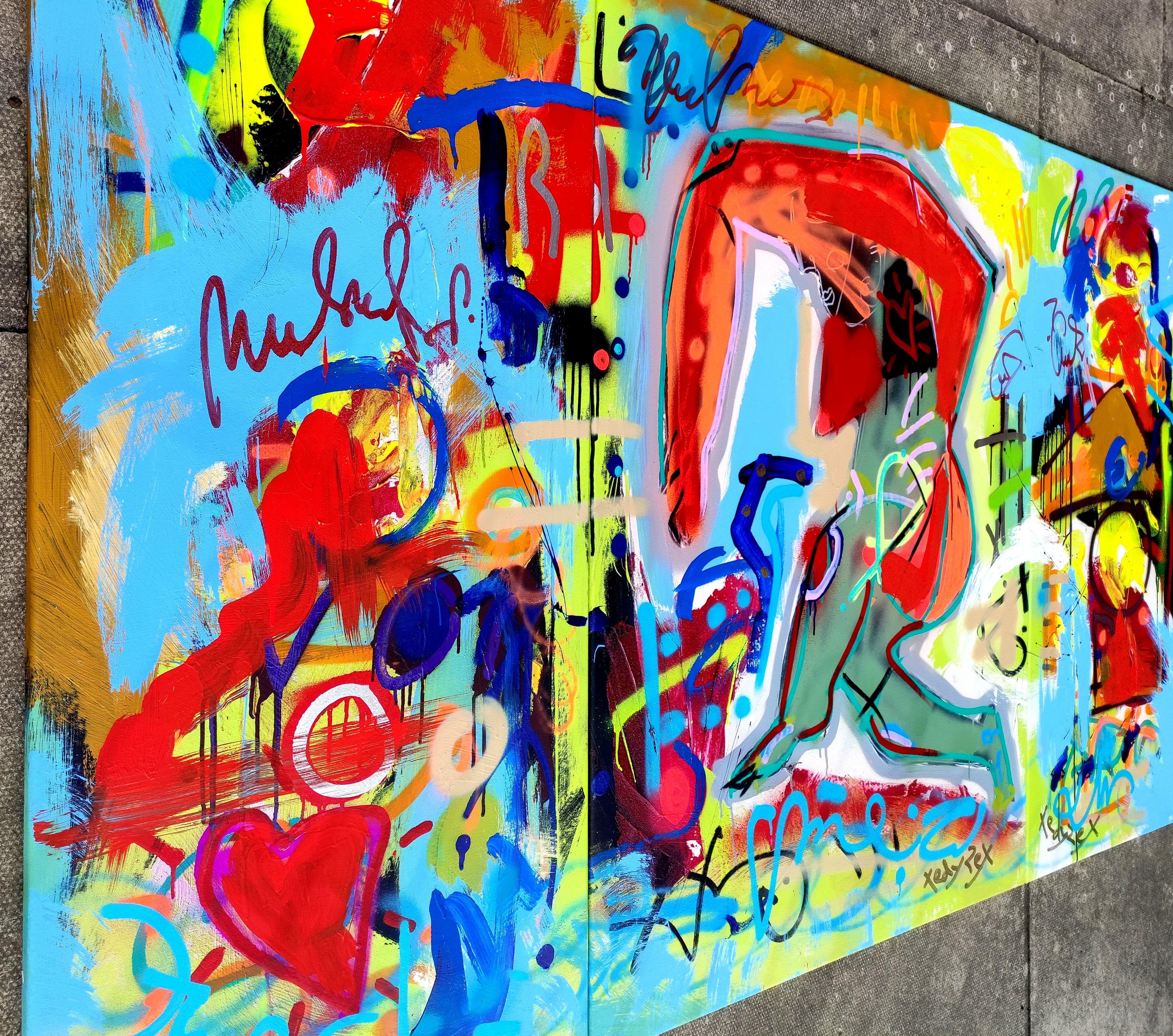 Rave #14, Gemälde, Acryl auf Leinwand – Painting von Tadas Zaicikas