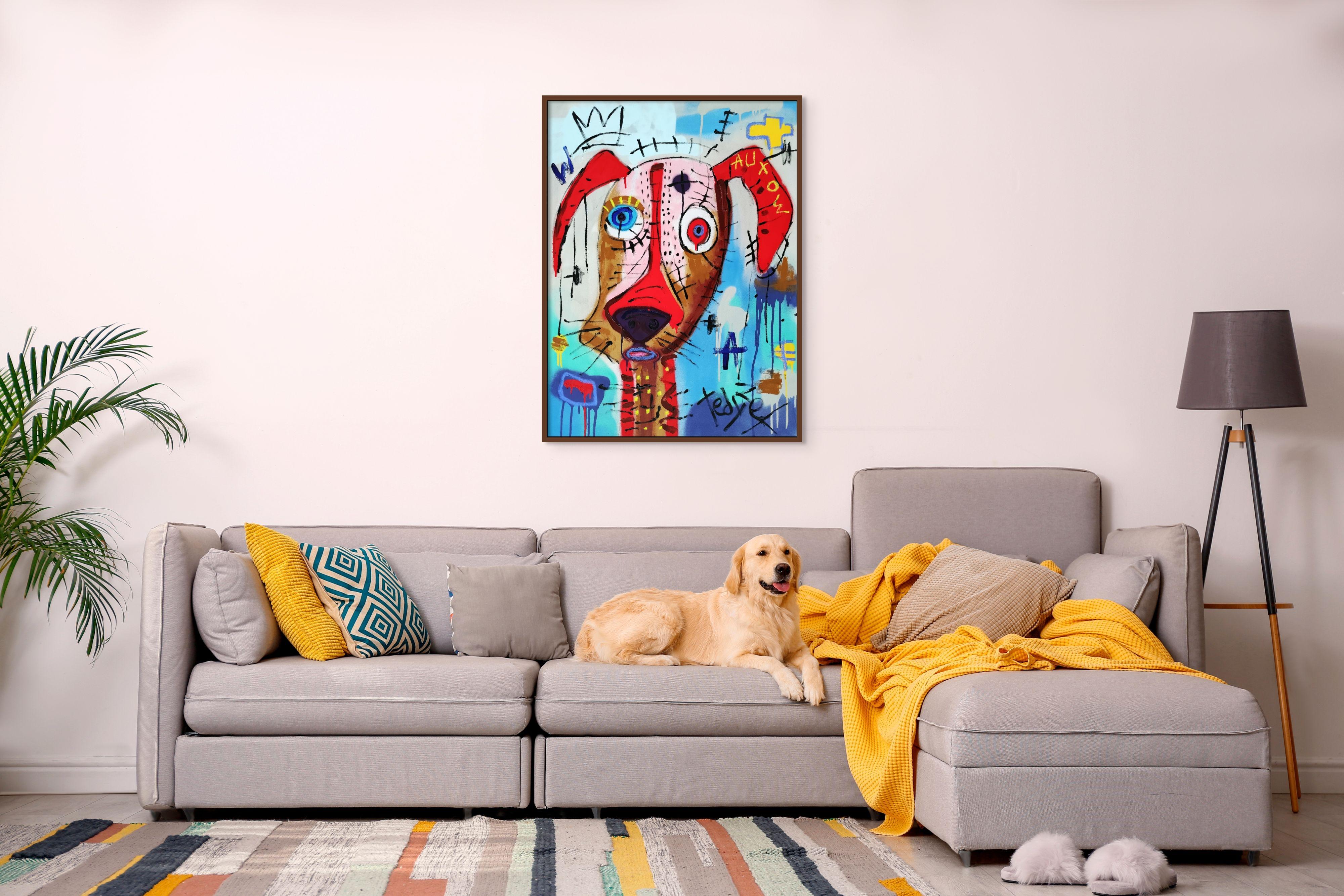Perro rojo - Painting Arte callejero de Tadas Zaicikas