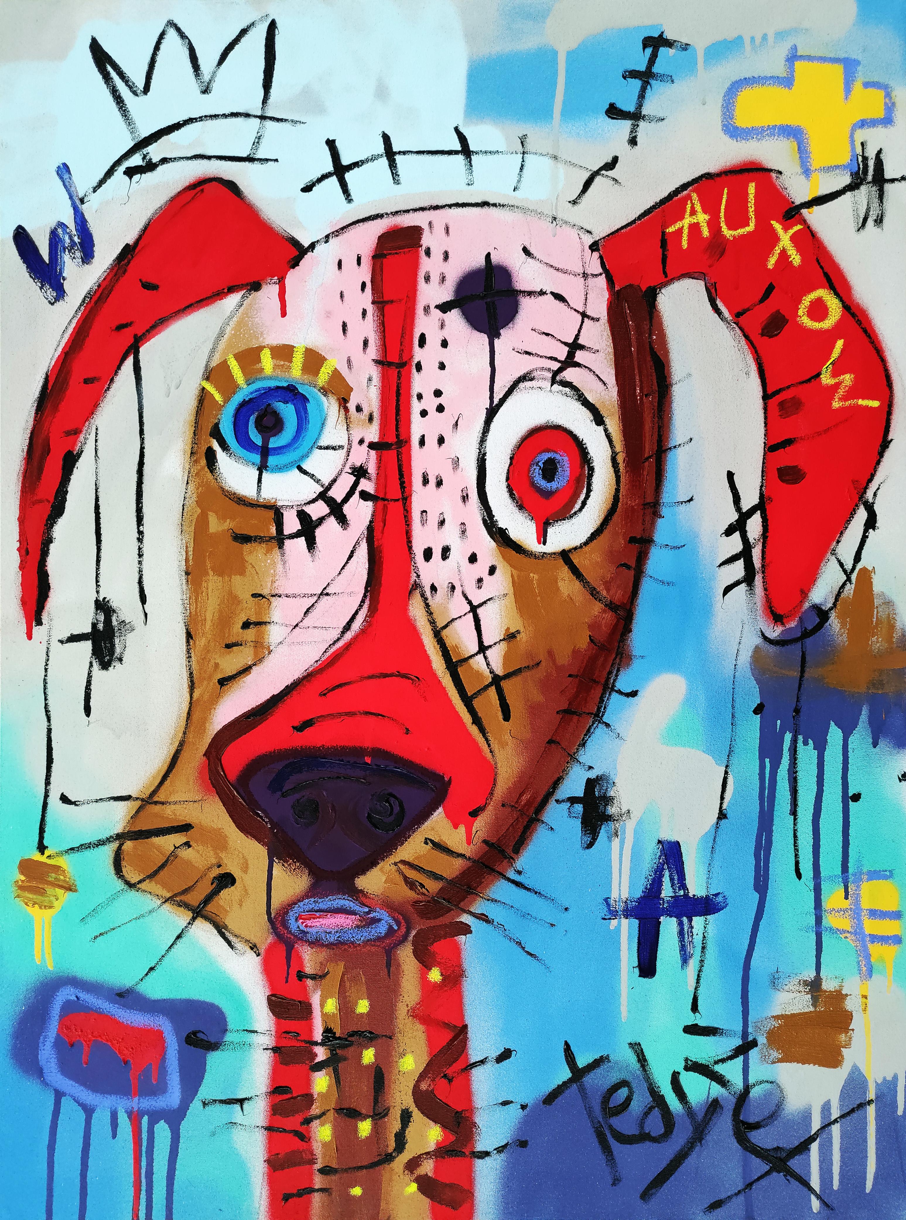 Animal Painting de Tadas Zaicikas - Perro rojo