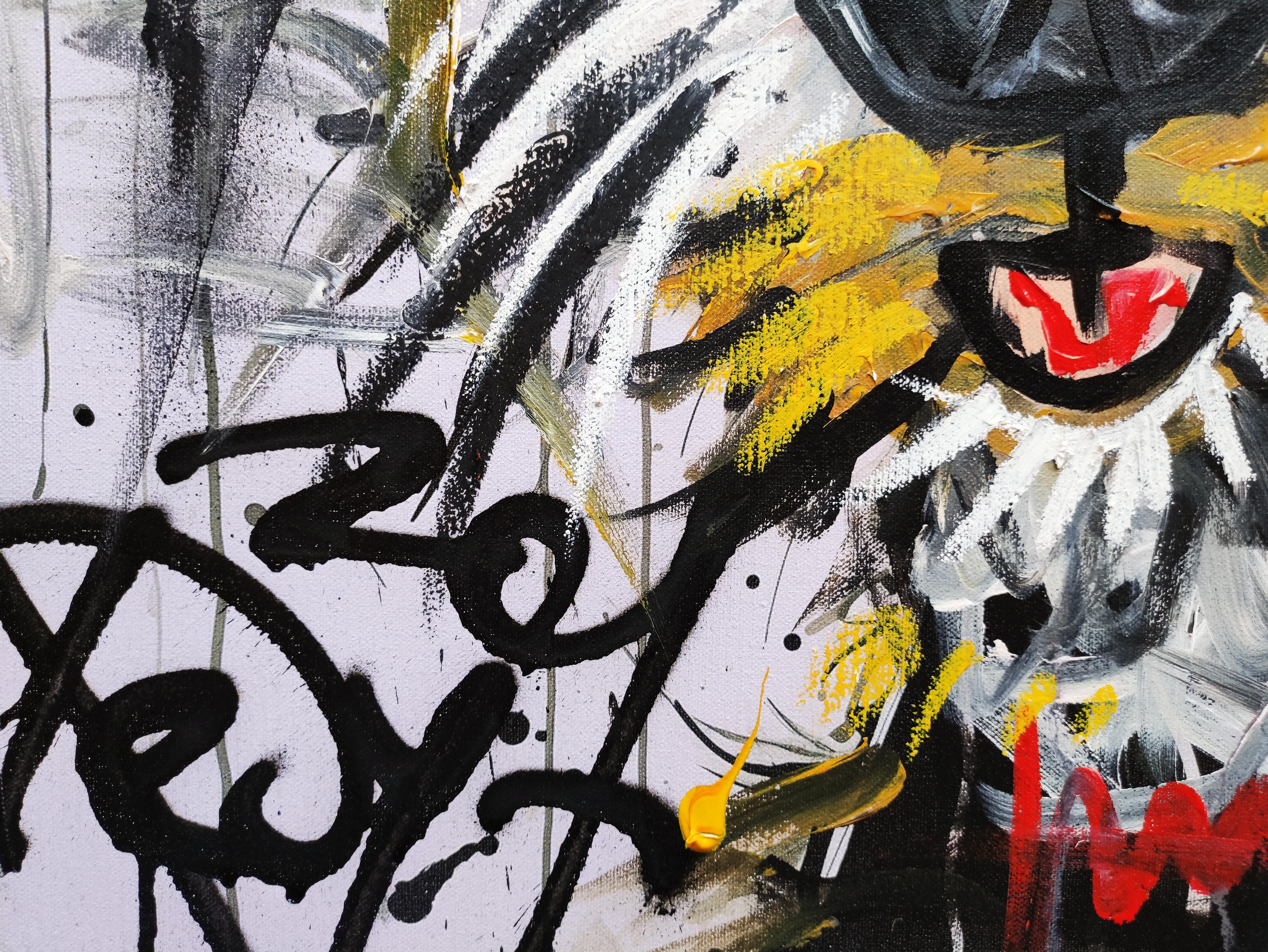Cucciolo sorridente - Painting Street Art di Tadas Zaicikas