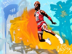 Vibes_ Michael Jordan, Painting, Acrylic on Canvas