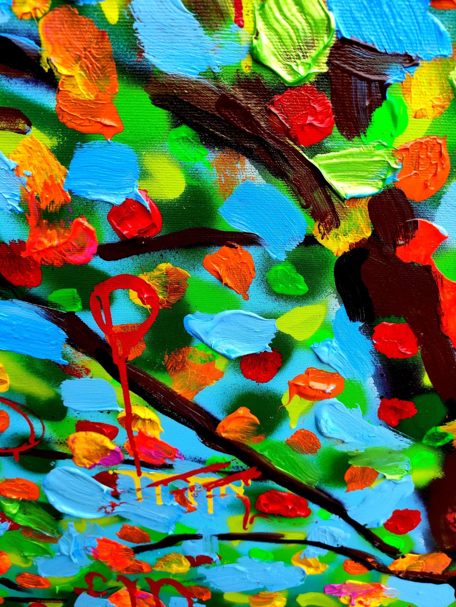 Vue dans le ciel #3, Gemälde, Acryl auf Leinwand (Blau), Abstract Painting, von Tadas Zaicikas