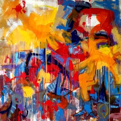 Svegliarsi in montagna con la preghiera del mattino, Pittura, Acrilico su tela