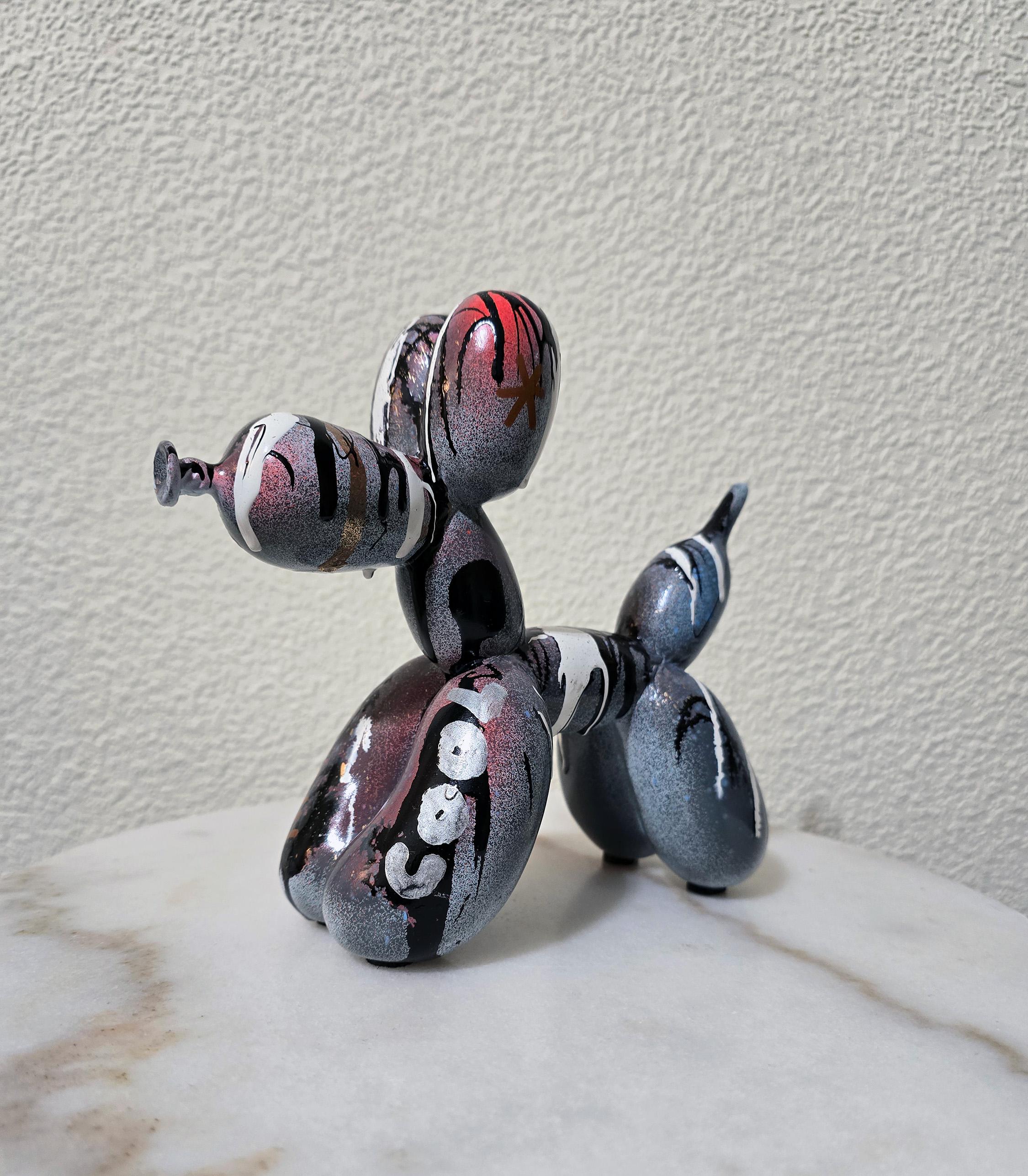Original sculpture.

Acrylic, Spray paints, Enamel, Resin, Varnish

Tadas Zaicikas work is fun and joyful, his use of acrylics, spray paints, markers, and gloss varnish on ceramics gives his pieces real energy. Having painted many 'street' animals,