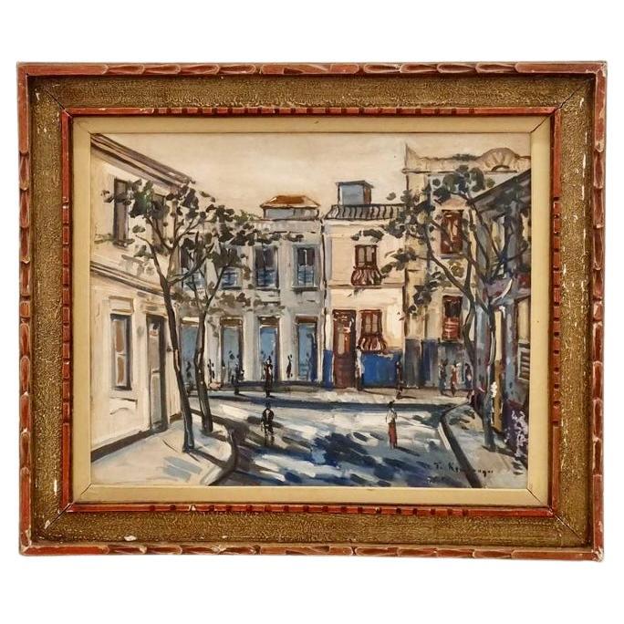 Tadashi Kaminagai, peinture : Casario do Rio de Janeiro, 1958 en vente