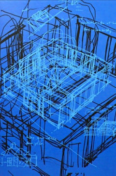 Tadashi Kawamata - Serigrafía para el proyecto de la Galería Serpentine, Londres, Firmado/N