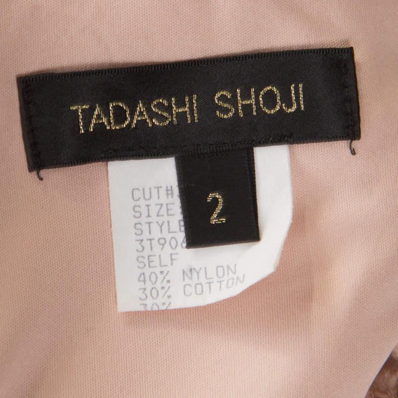Tadashi Shoji Blush Pink Sequined Off Shoulder Evening Gown S For Sale 1