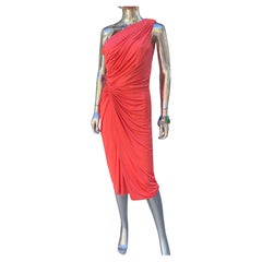 Tadashi Shoji Collectiion Robe drapée asymétrique en corail Taille M