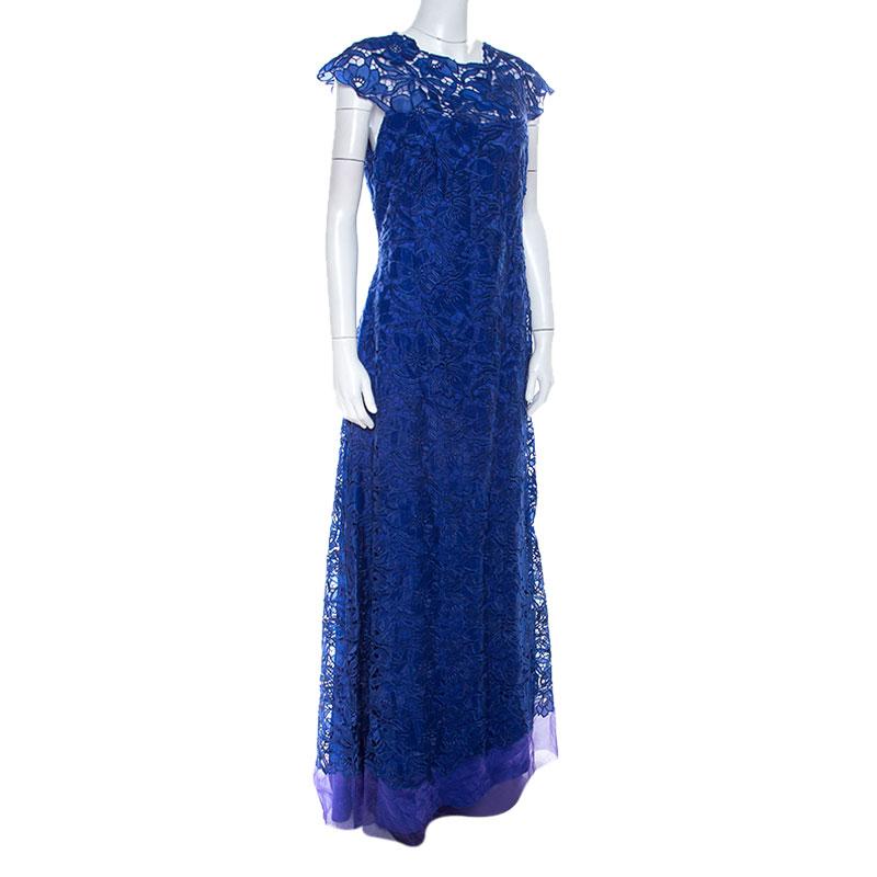 royal blue lace gown
