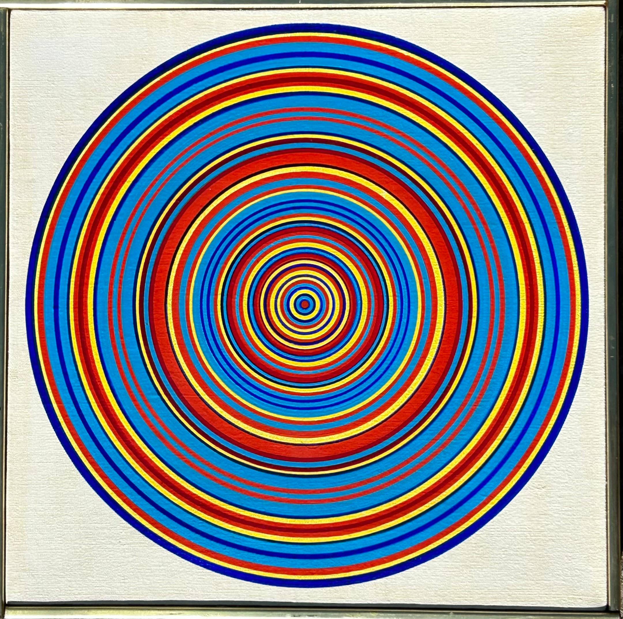 Tadasky „#B-119“ Tadasky, Op-Art, Psychadelic Illusion Pattern, Concurrent Circles – Painting von Tadasky / Tadasuke Kuwayama