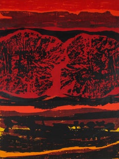Tadek Beutlich (1922-2011) - Sérigraphie du milieu du 20e siècle, rivière rouge