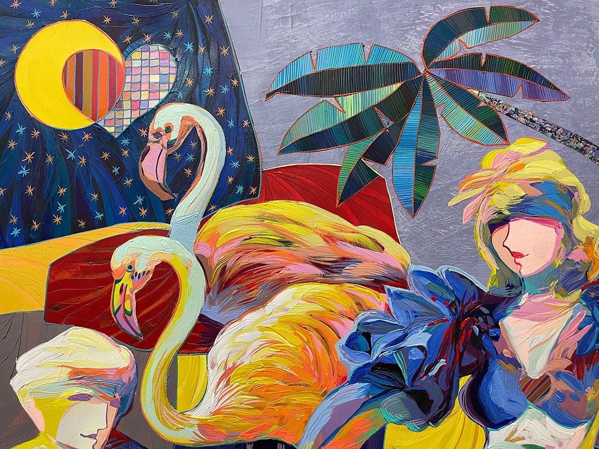 Tadeo Zavaleta ** Calle Ocho I ** Original Acrylic On Canvas For Sale 3
