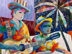 Tadeo Zavaleta ** Calle Ocho II ** Original Acrylic On Canvas