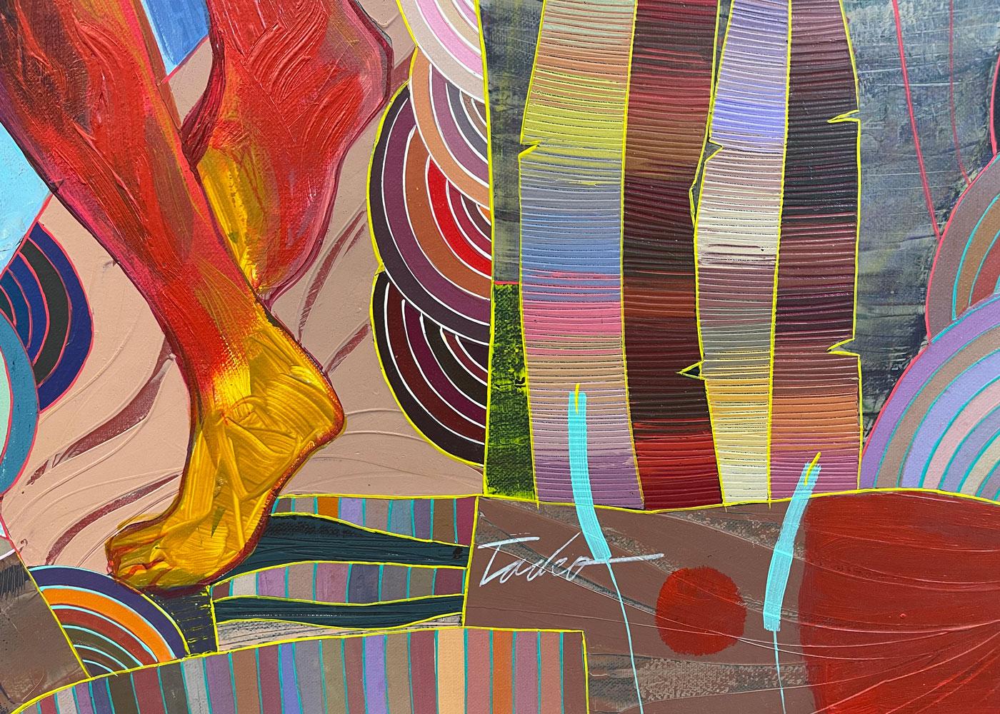 Tadeo Zavaleta ** Mesa Para Dos ** Original Acrylic On Canvas -  Table for two For Sale 1