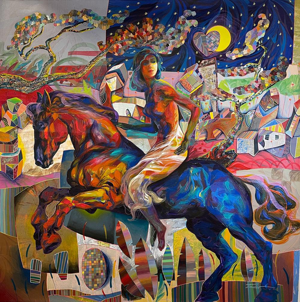 Tadeo Zavaleta ** Midnight Ride ** Original Acrylic On Canvas