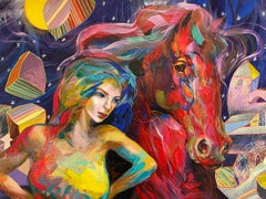 Tadeo Zavaleta ** Semiental Gitano ** Original Acrylic On Canvas