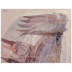 Tadeusz-Marya (Teddy) Sempinski. Acrylic on board. Birds in a landscape.