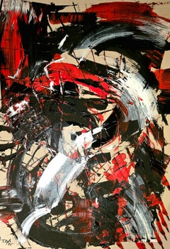 Dragon Dance with Dog / Acrylic on cardboard / 100 x 70 cm