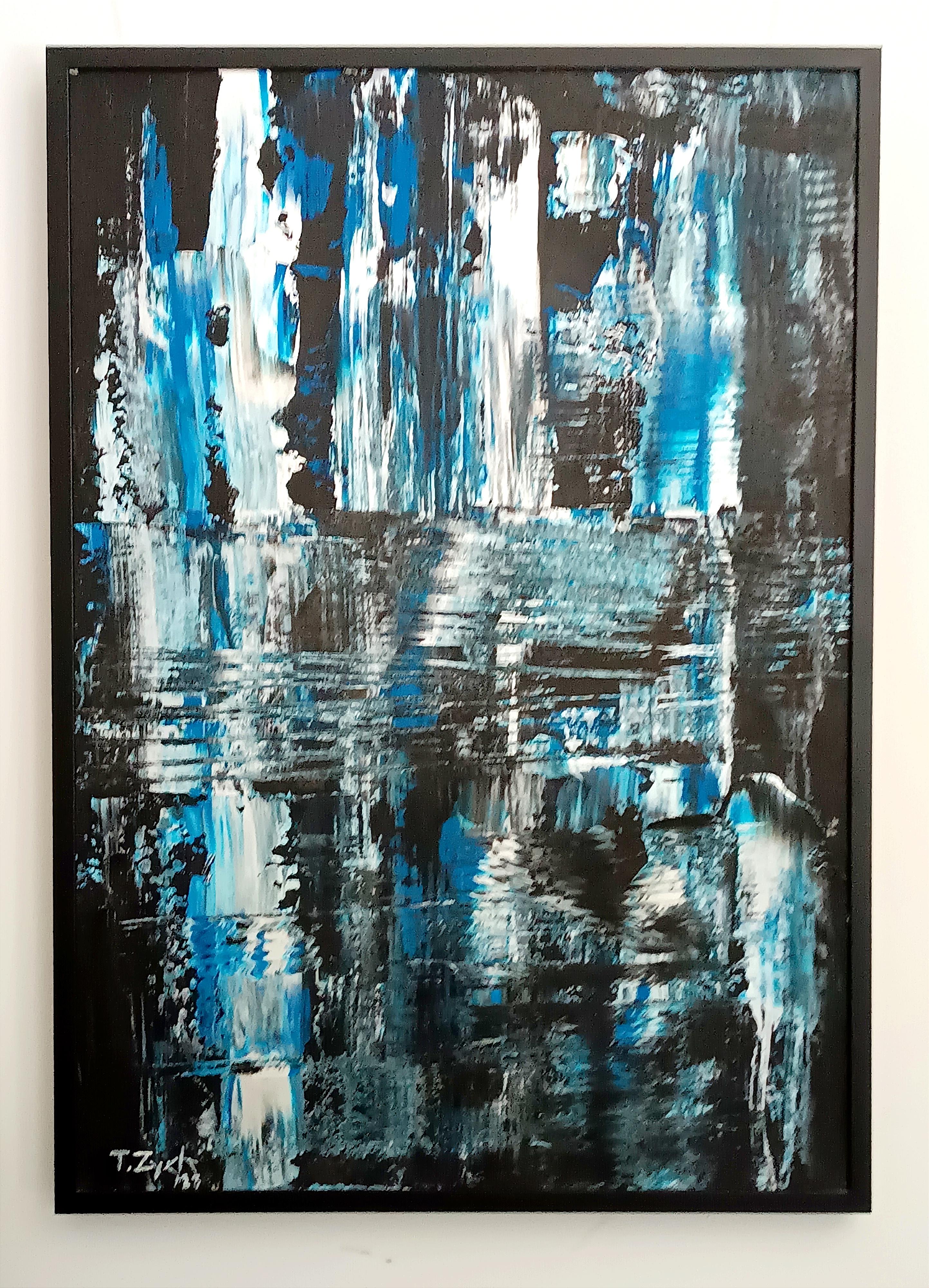 Alaska II / Acrylic on cardboard / 100 x 70 cm - Painting by Tadeusz Zych