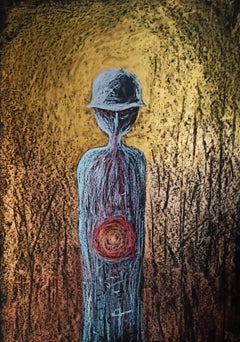 Alone in the glow / Oil Pastel / 59 x 42 cm / Tadeusz Zych