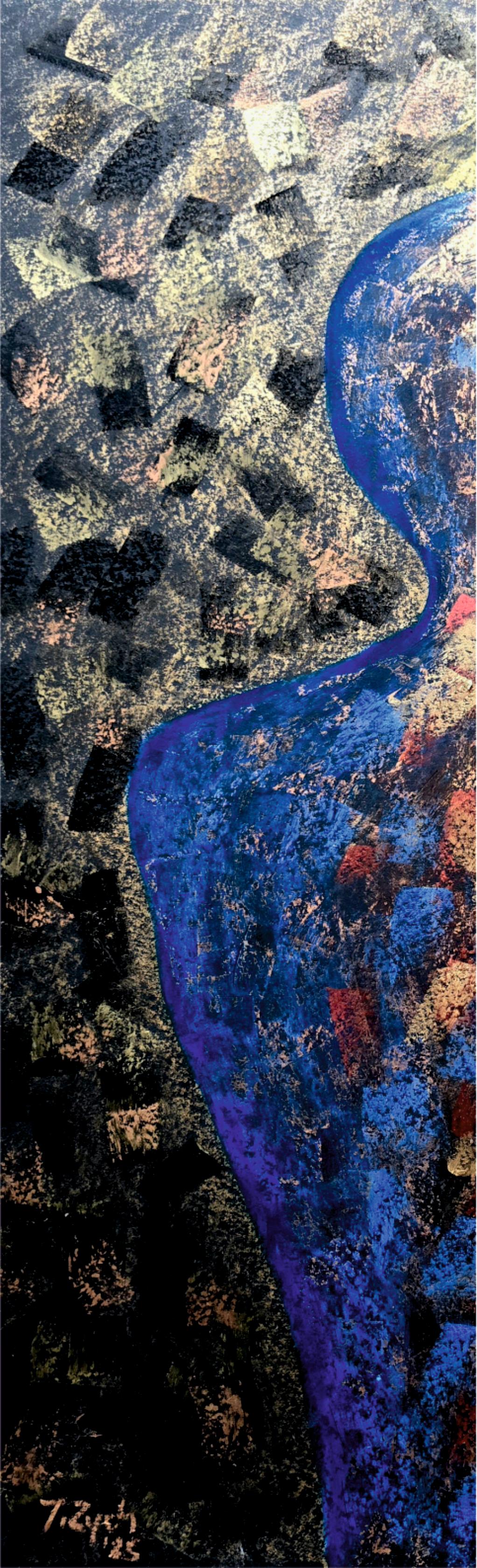 Amber Zychan / Pastel à l'huile / 70 x 50 cm en vente 4