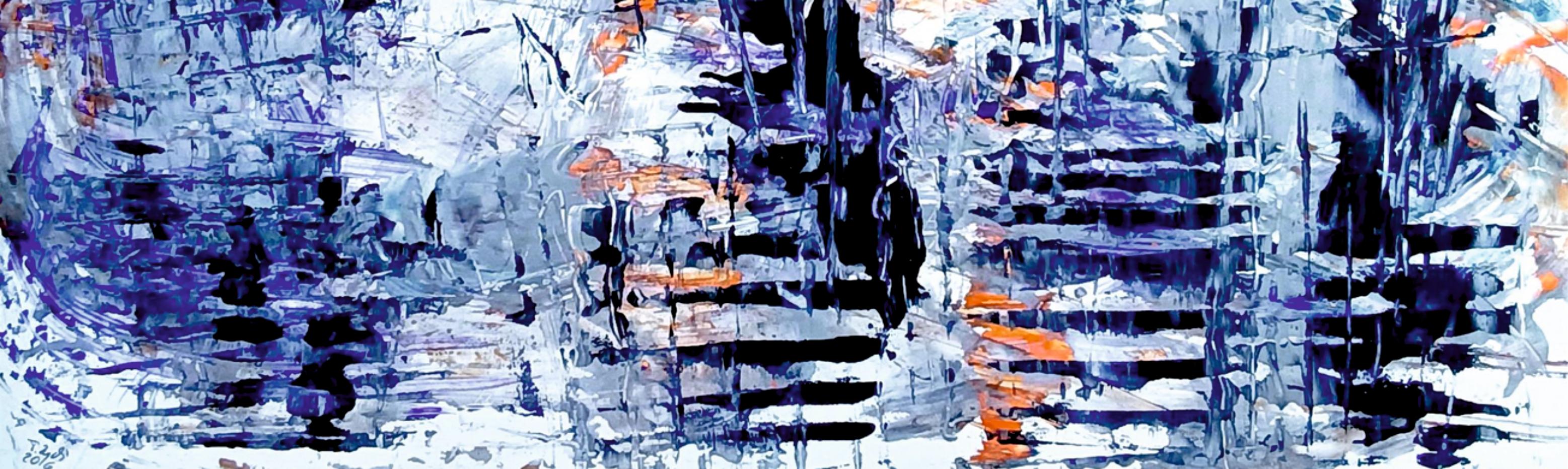 Bay / Acrylic on cardboard / 70 x 100 cm For Sale 1