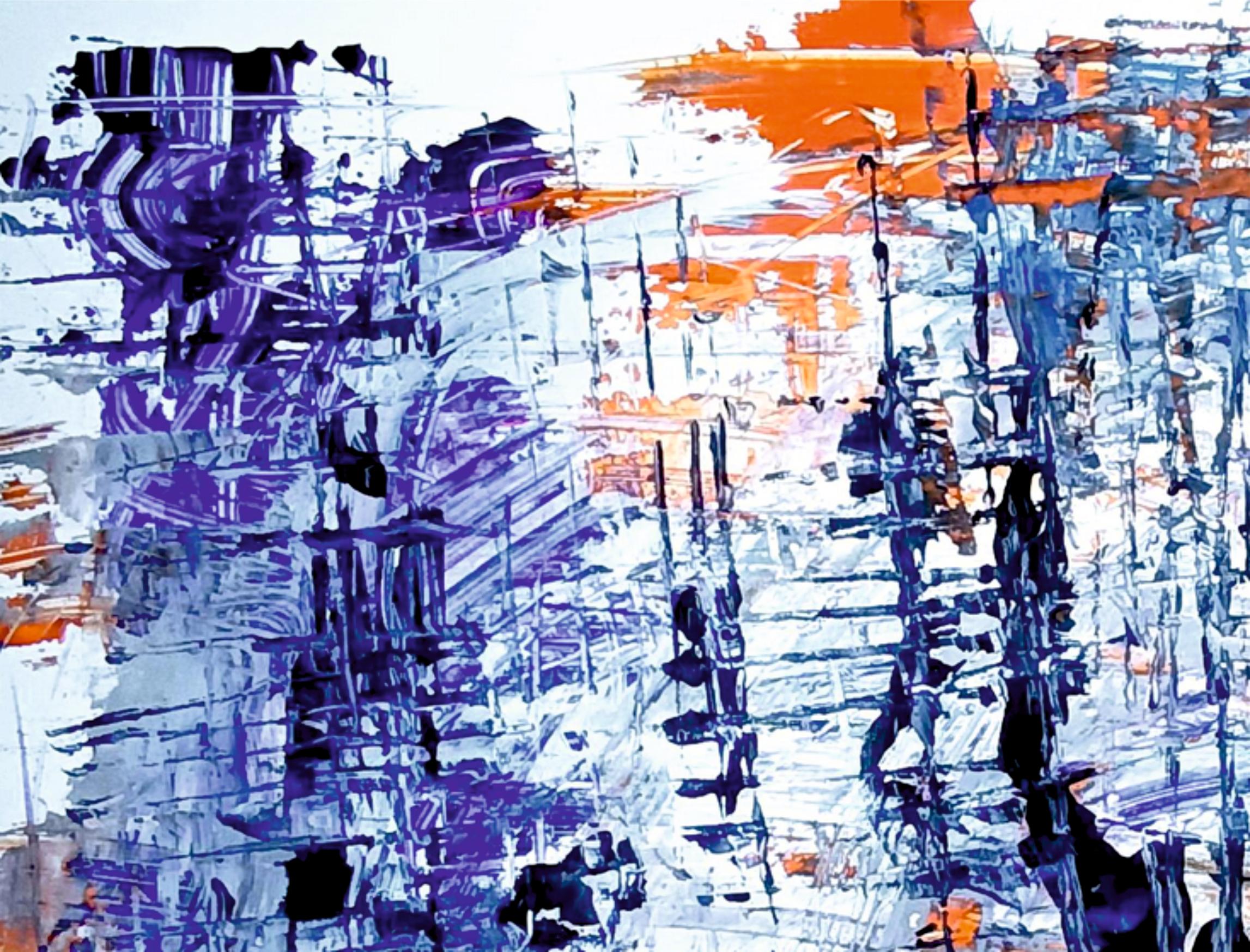 Bay / Acrylic on cardboard / 70 x 100 cm For Sale 4