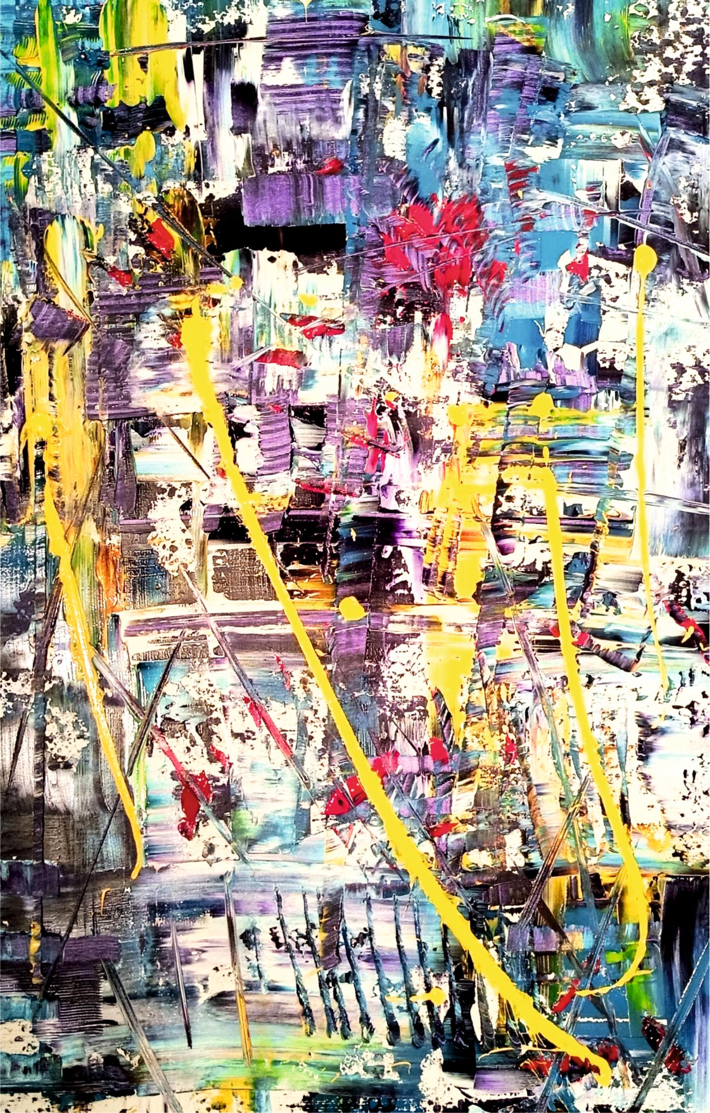 Jazz in New Orleans /Acrylic on canvas / 100 x 70 cm - Painting by Tadeusz Zych