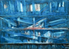 Blue levels / Oil pastel / 50 x 70 cm 