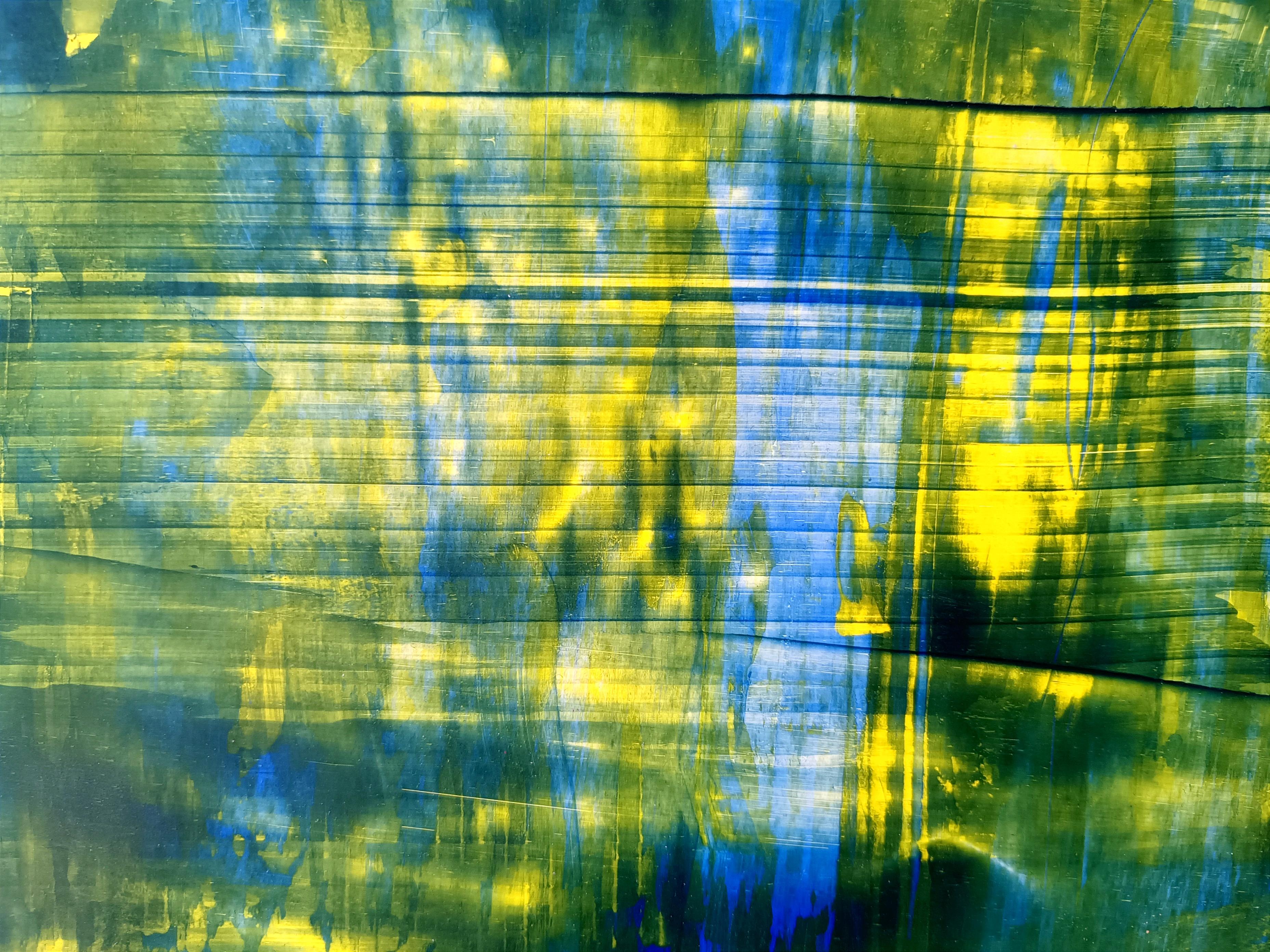 Brazil II/ Acrylic on cardboard / 100 x 70 cm - Abstract Expressionist Painting by Tadeusz Zych