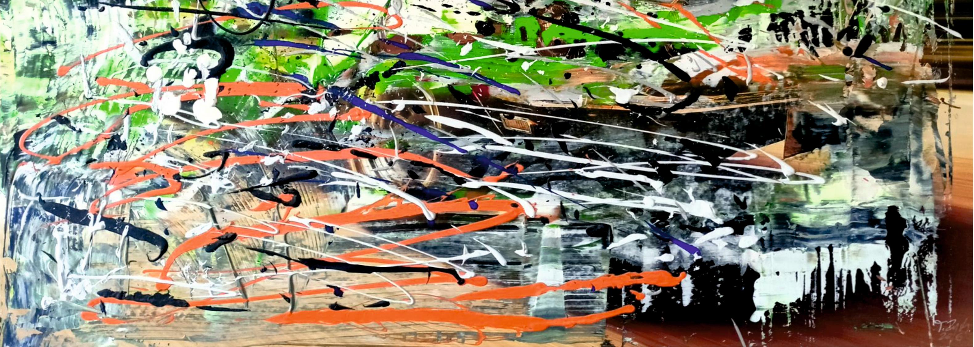 Butte / Acrylic on board, own technique / 95 x 135 cm For Sale 1