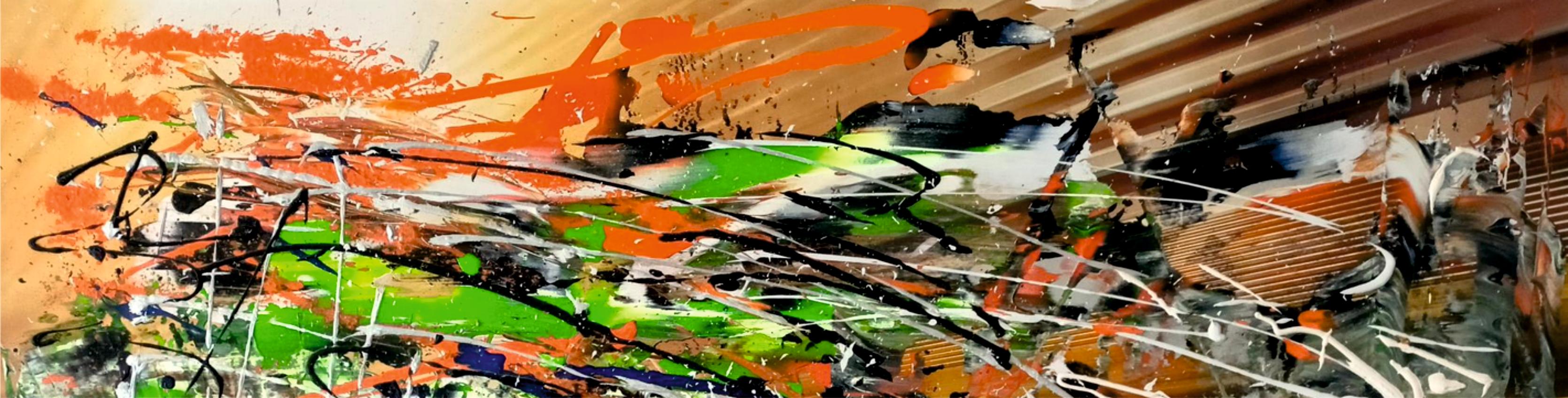 Butte / Acrylic on board, own technique / 95 x 135 cm For Sale 3