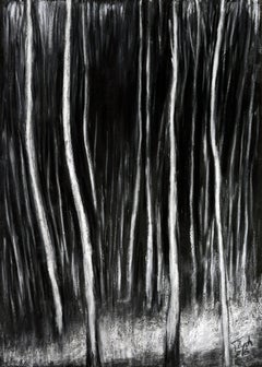 Profondità del buio / Pastello a olio su cartone / 70 x 50 cm