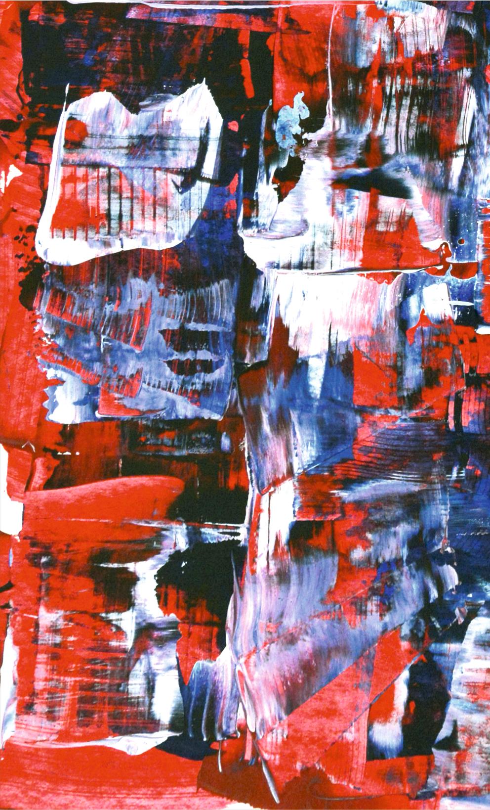 Faces, mirages/Acryl auf Karton/ 70 x 100 cm – Painting von Tadeusz Zych
