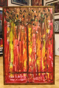 Looking through rose-colored glasses / Acrylic on board / 153 x 97 cm