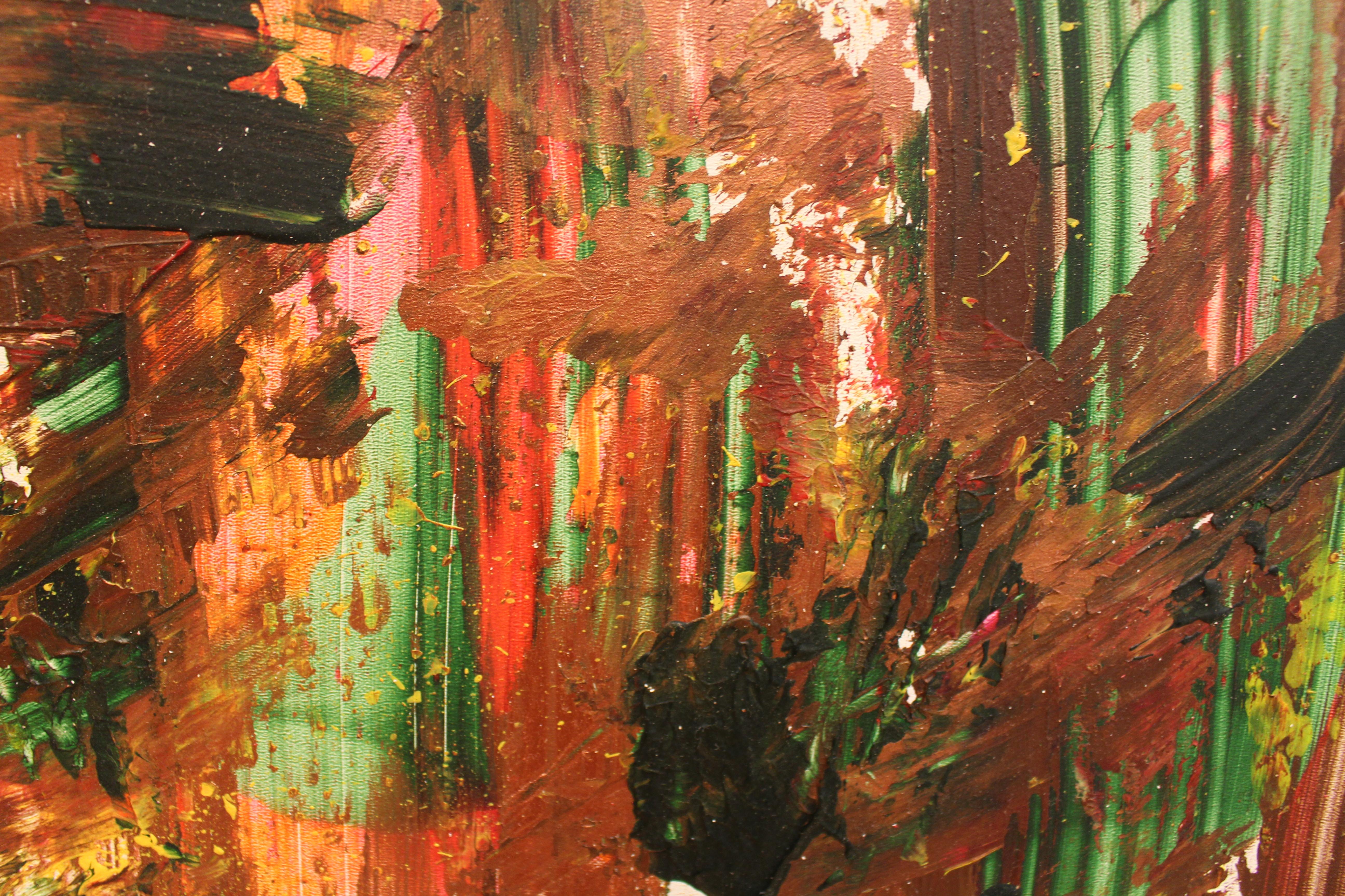Regarder à travers des verres de couleur rose / Acrylique sur panneau 153 x 97 cm 1