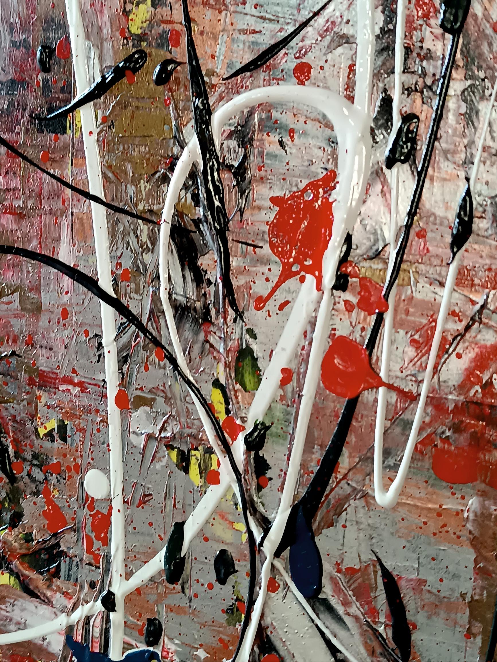 Magic IV / Acrylic on cardboard / 100 x 70 cm - Painting by Tadeusz Zych