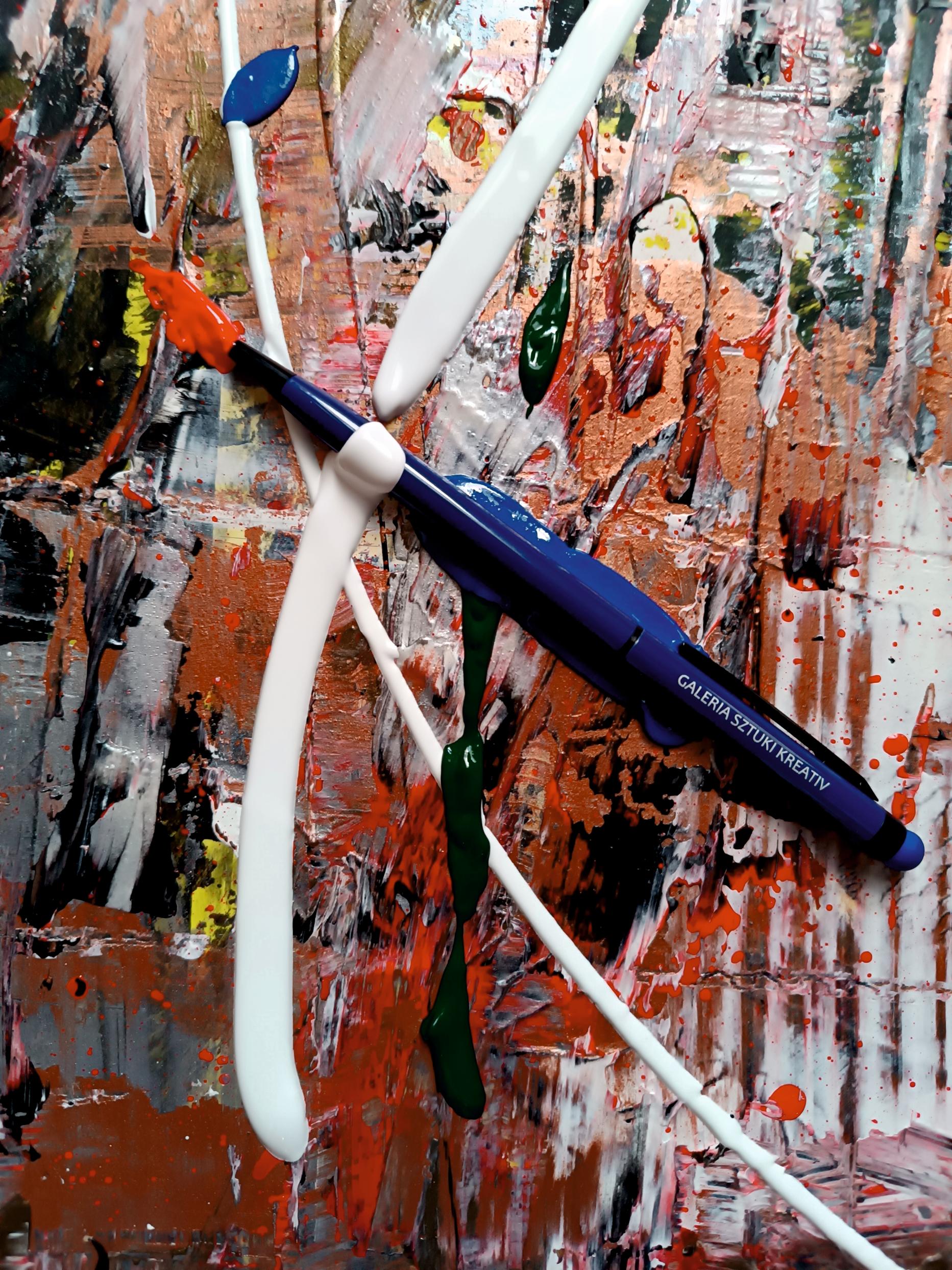 Magic IV / Acrylic on cardboard / 100 x 70 cm - Brown Abstract Painting by Tadeusz Zych