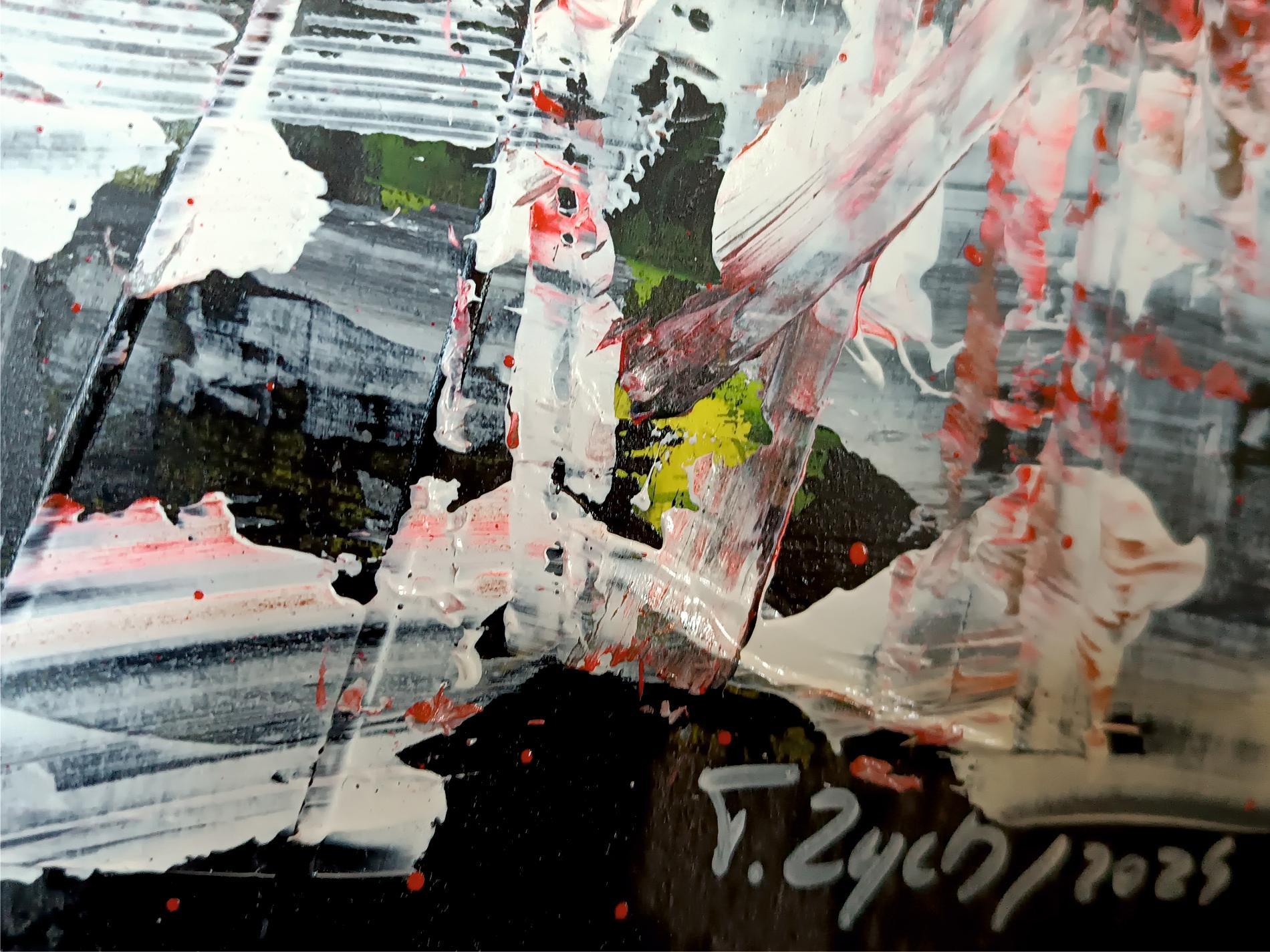 Magic IV/ Acrylic on cardboard / 100 x 70 cm. Author: Tadeusz Zych. Catalog number A0127.
Full of color and positive energy, the painting will liven up any room. Thanks to the use of, among others, copper, platinum and pearl white paints, watching