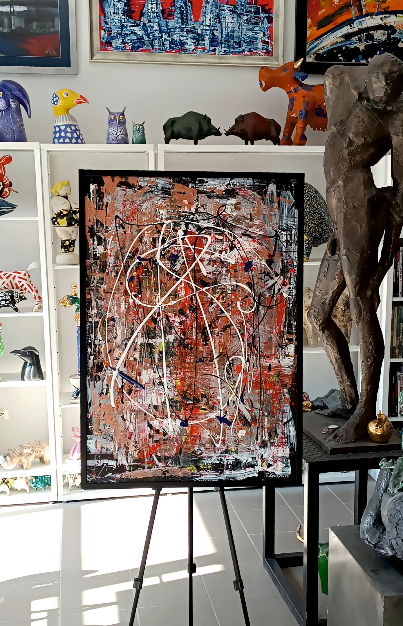 Magic IV / Acrylic on cardboard / 100 x 70 cm For Sale 1