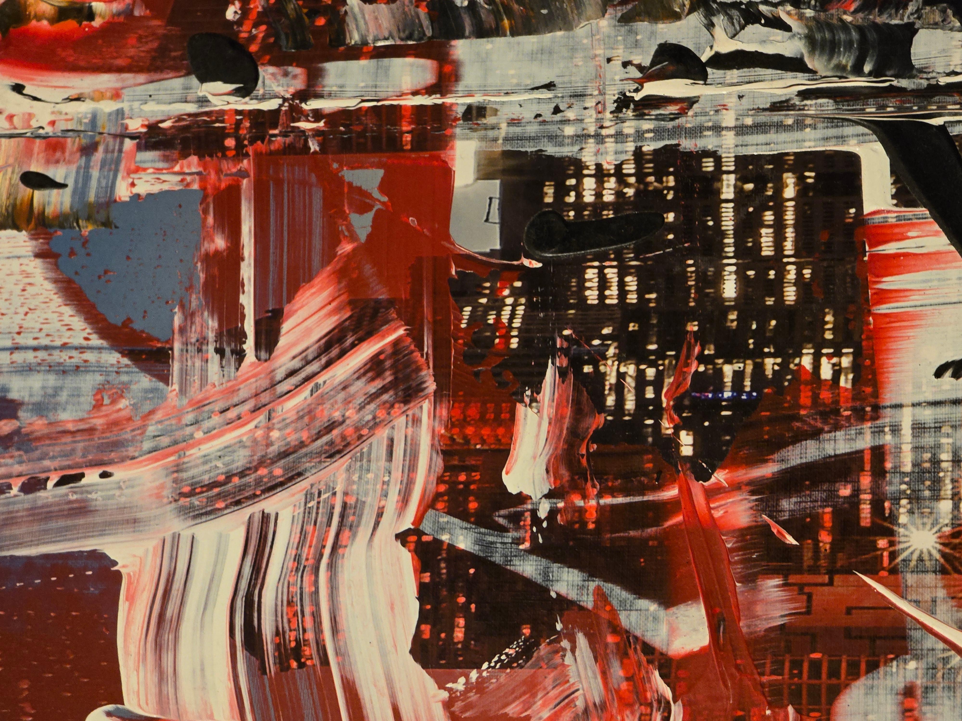 New York / Acrylic on board, own technique / 95 x 135 cm For Sale 2